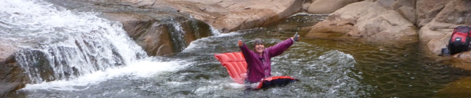 Trish after nailing a waterfall and not falling off